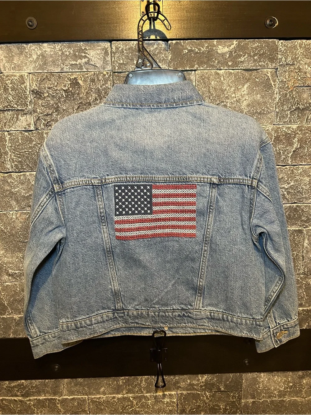 Old Navy/ Disney Light Blue Denim Jean Jacket with Subtle Disney Patch
